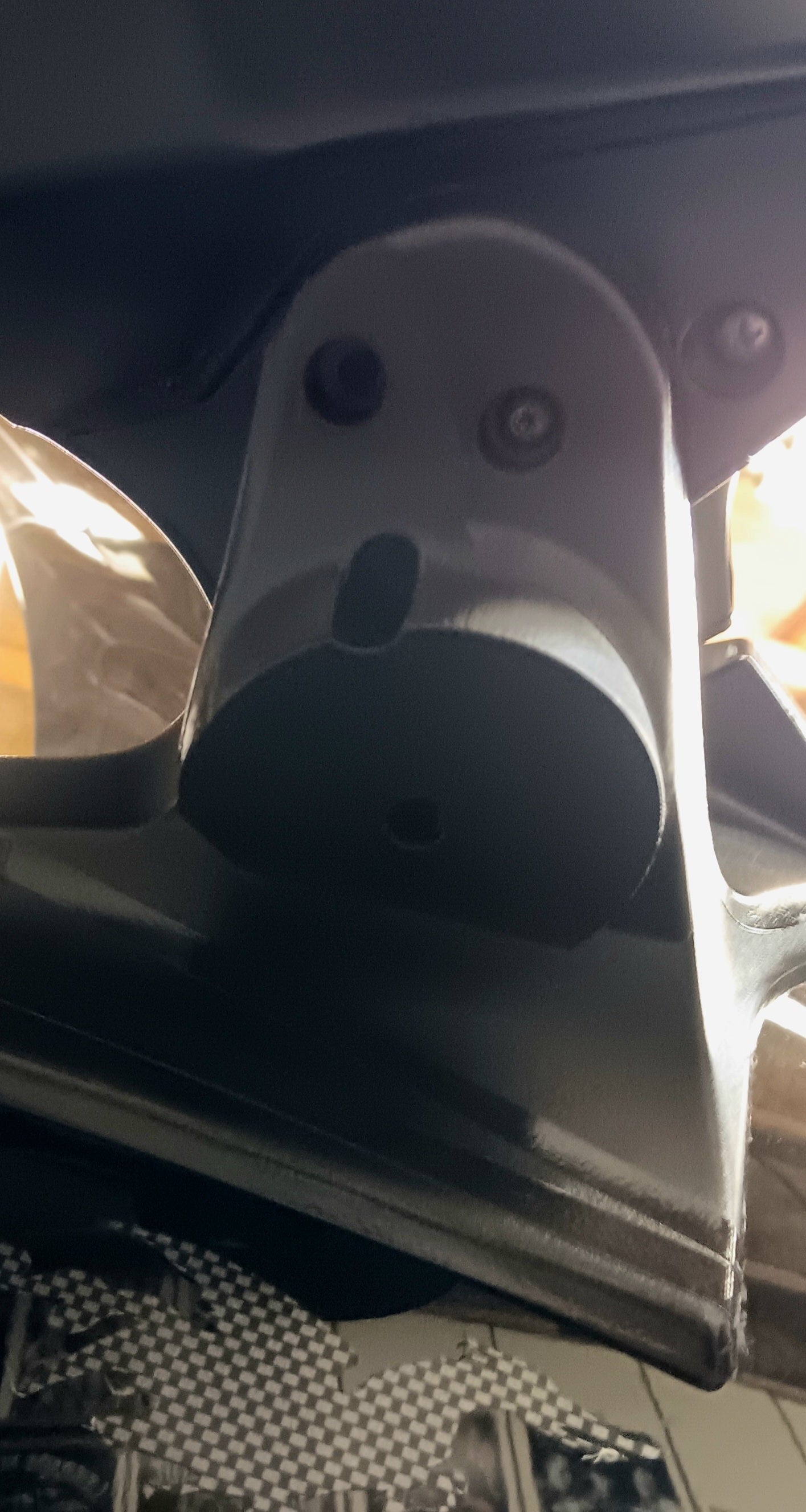 offset single under mirror light mount