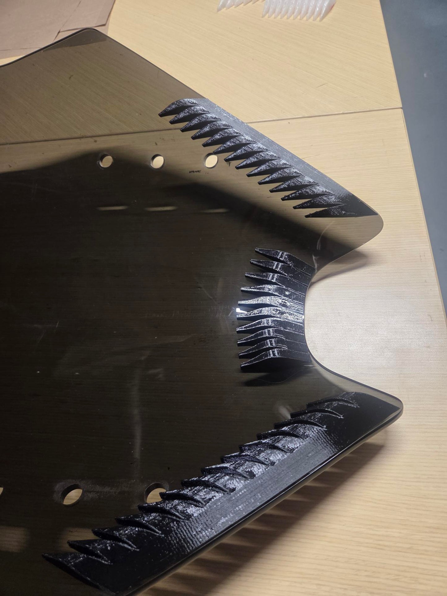 Pic shows the airfoil set installed on the back of a Kawasaki Concours 1400/GTR 1400 windshield